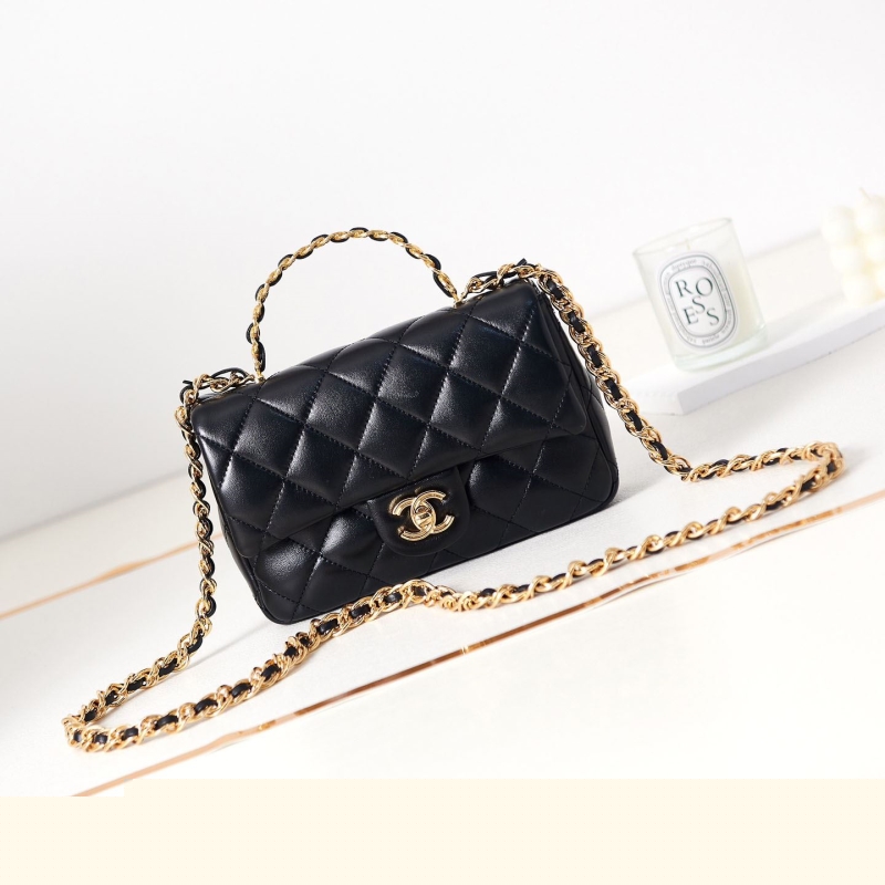 Ch*el top handle bags